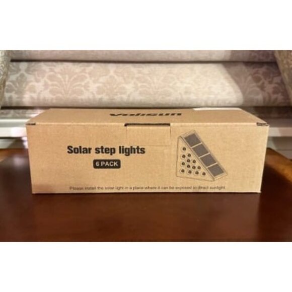 New Solar Stair Lights 6 Pack, Solar Lights Waterproof IP67, Outdoor Step Light - Picture 4 of 4